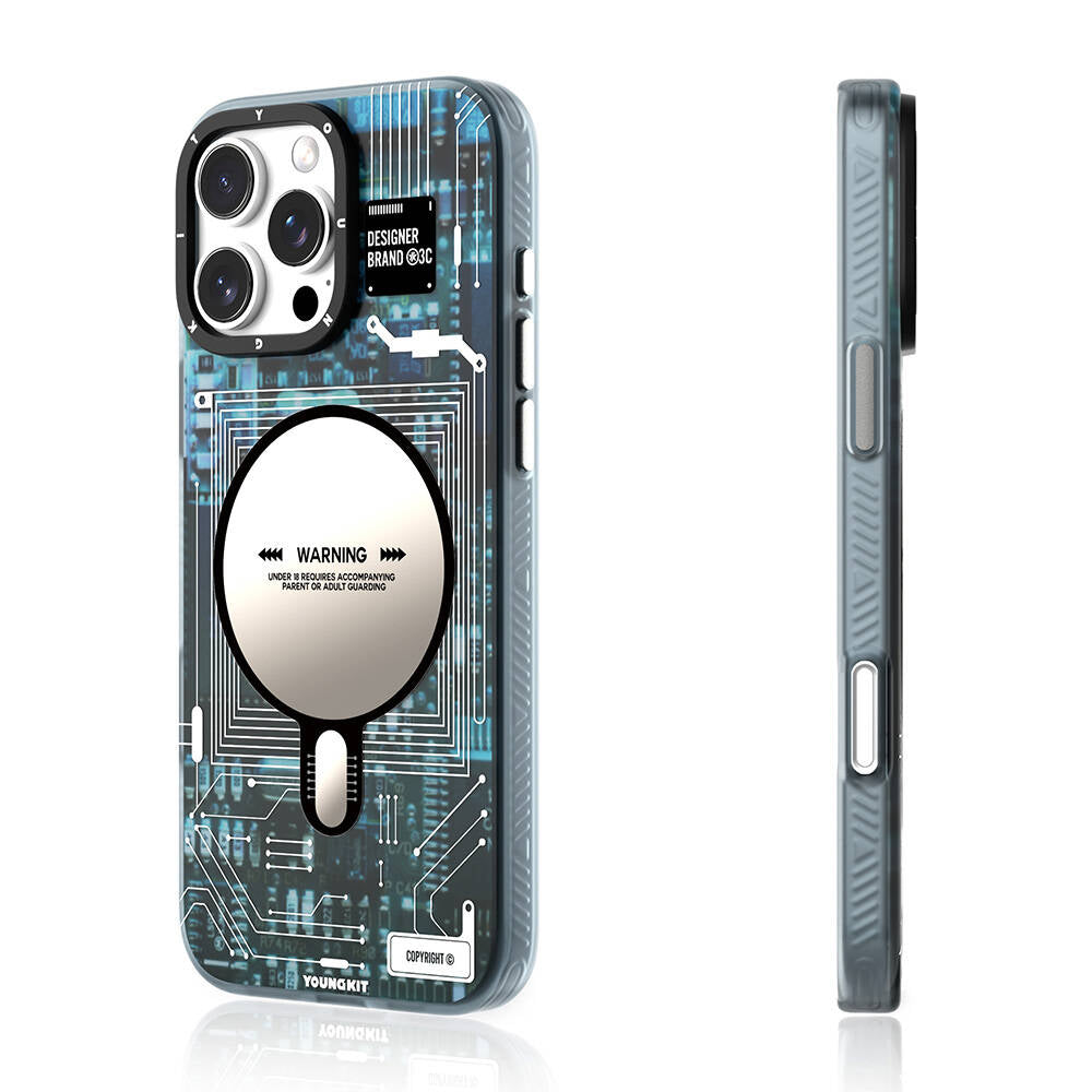 Youngkit Technology Serisi iPhone 16 Pro Max M-safe Şarj Özellikli Kılıf Youngkit Technology Serisi iPhone 16 Pro Max M-safe Şarj Özellikli Kılıf